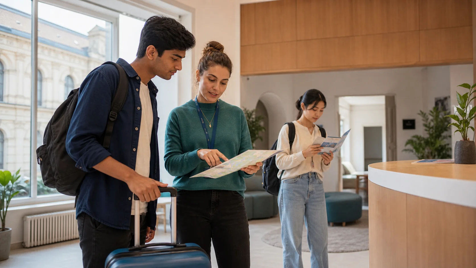 International student receiving practical guidance in Romania